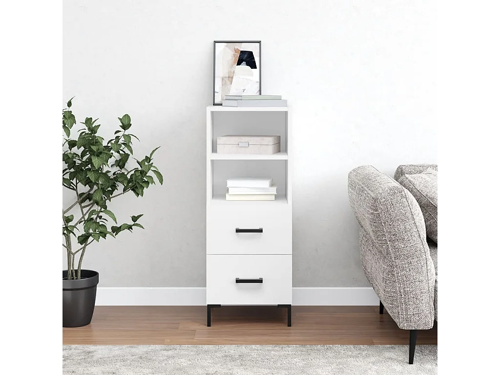 Buffet blanc 34,5x34x90 bois d'ingénierie