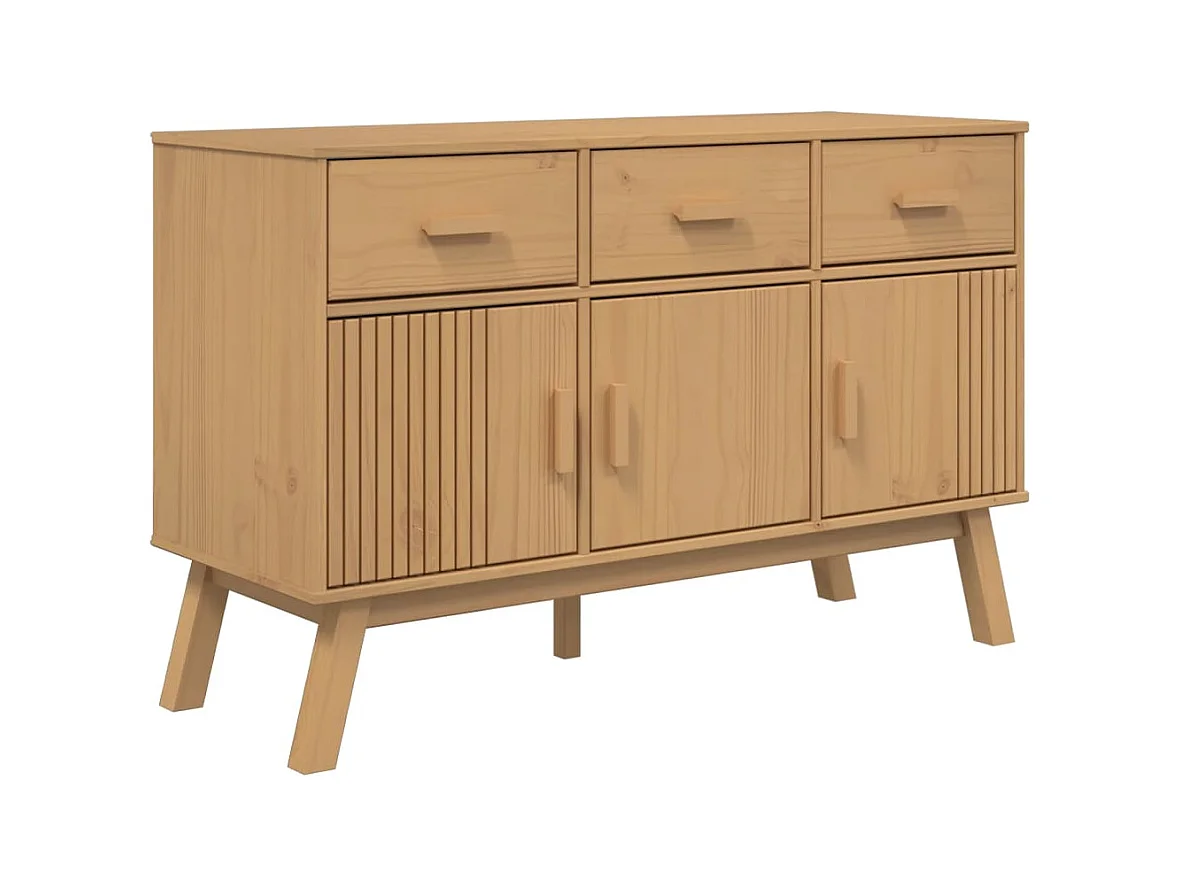 Buffet OLDEN marron 114x43x73,5 bois massif de pin