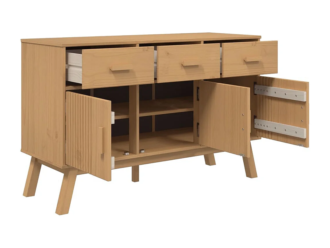 Buffet OLDEN marron 114x43x73,5 bois massif de pin