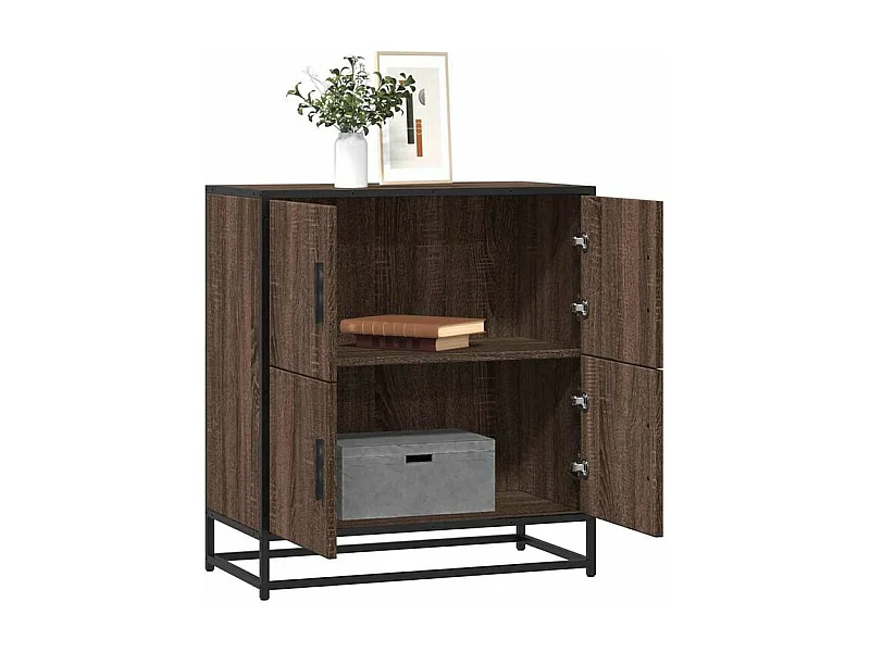 Buffet chêne marron 68x35x76 bois d'ingénierie