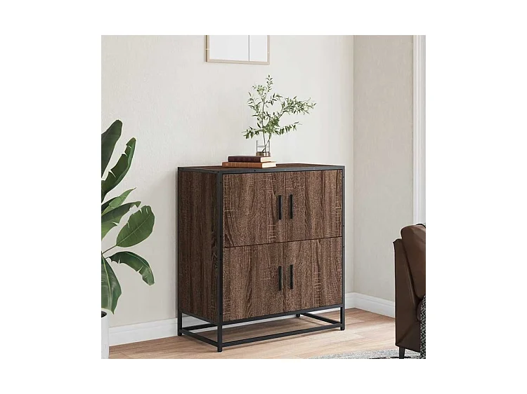 Buffet chêne marron 68x35x76 bois d'ingénierie