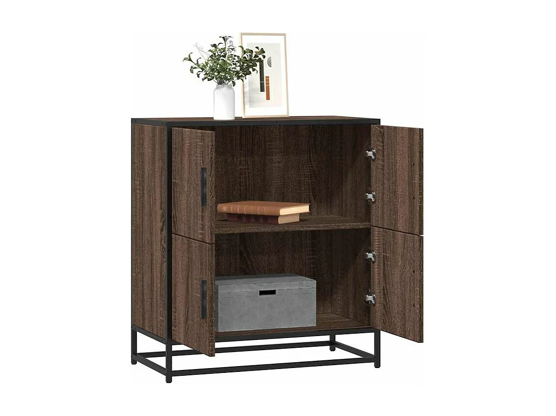 Buffet chêne marron 68x35x76 bois d'ingénierie