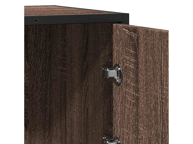 Buffet chêne marron 68x35x76 bois d'ingénierie