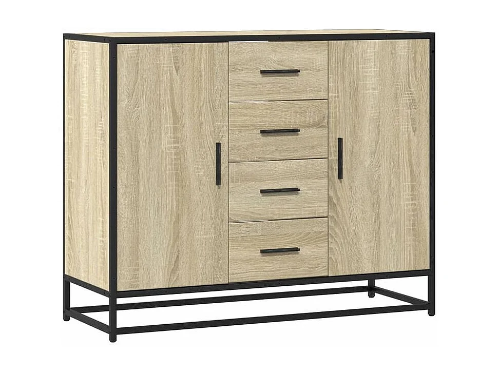 Buffet chêne sonoma 92x35x76 bois d'ingénierie