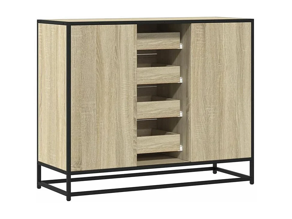 Buffet chêne sonoma 92x35x76 bois d'ingénierie