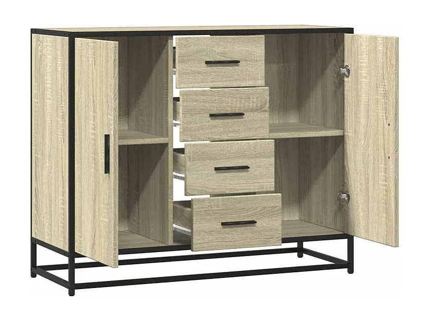 Buffet chêne sonoma 92x35x76 bois d'ingénierie