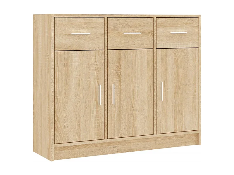 Buffet chêne sonoma 91x28x75 bois d'ingénierie