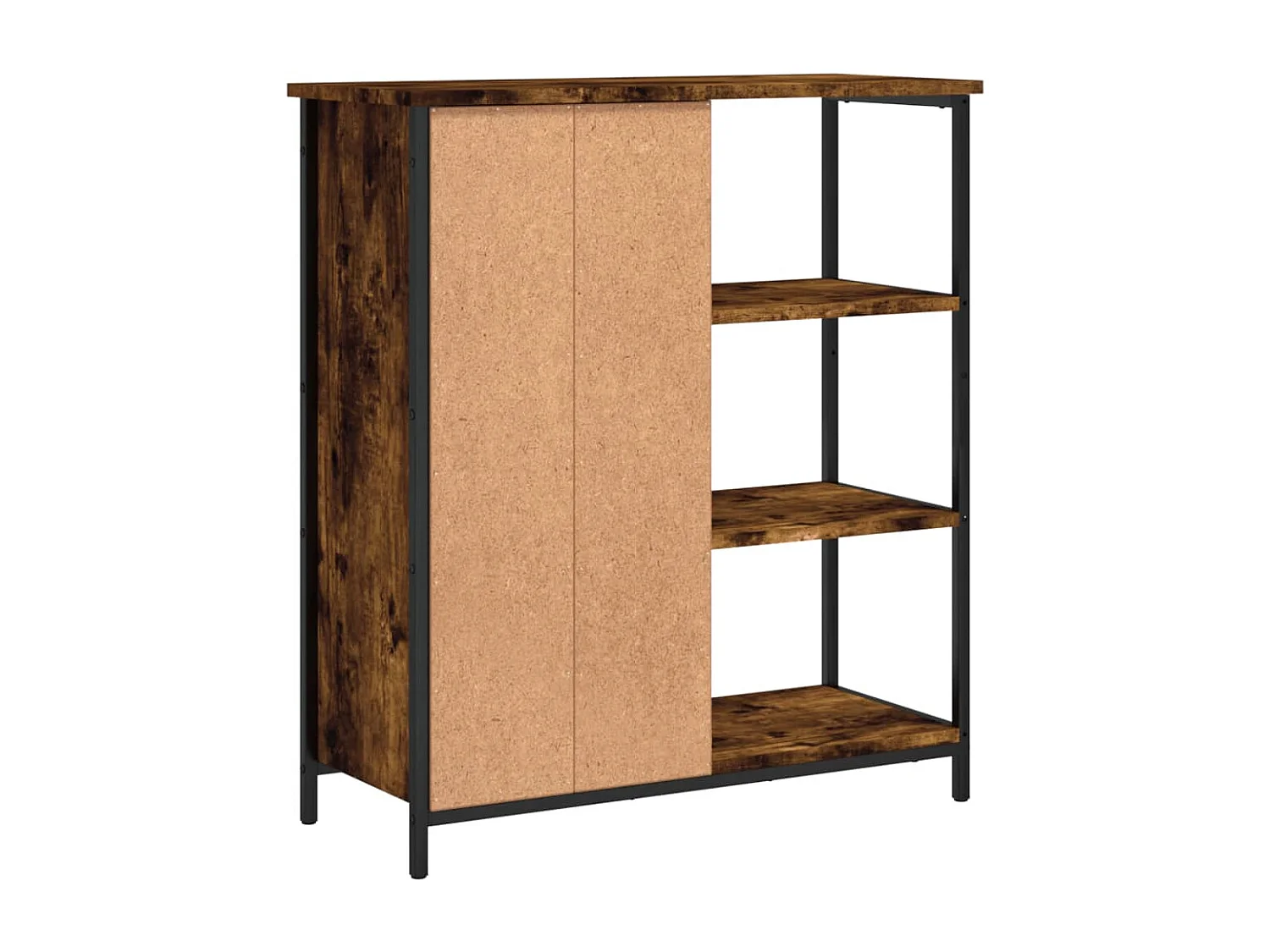 Buffet chêne fumé 70x30x80 bois d'ingénierie