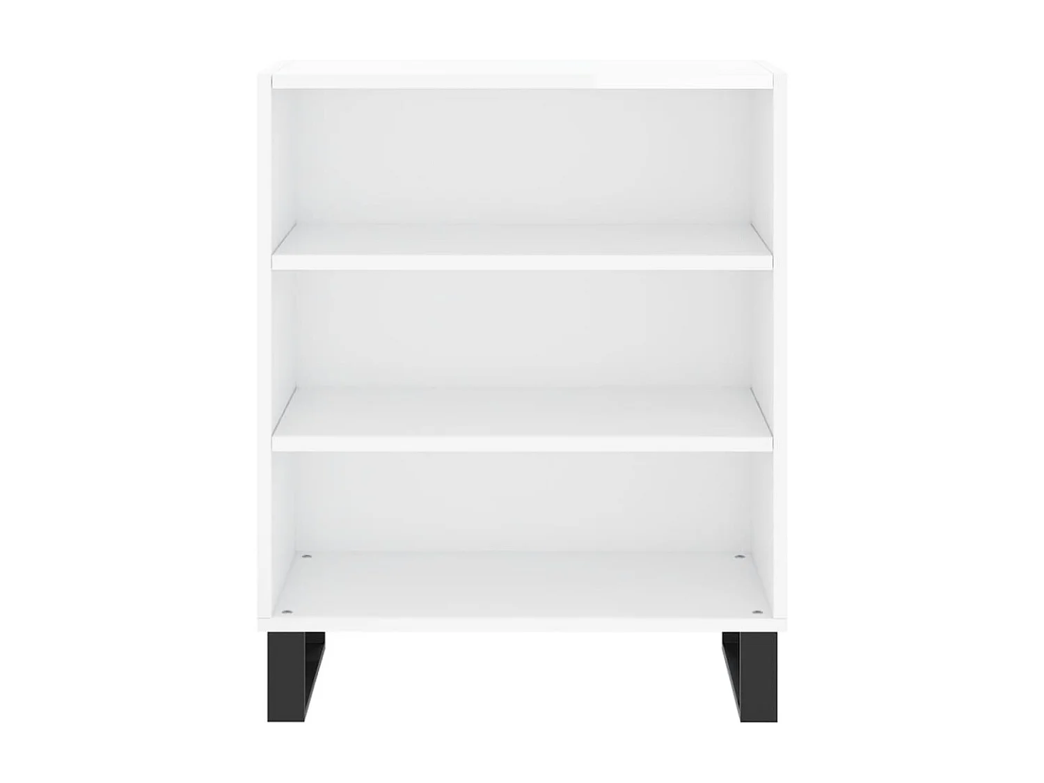 Buffet blanc brillant 57x35x70 bois d'ingénierie