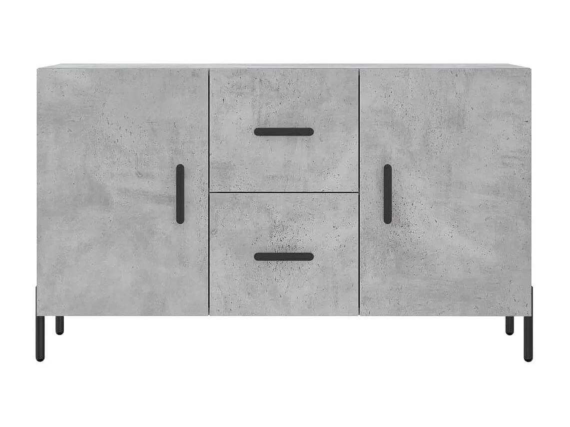 Buffet gris béton 100x36x60 bois d'ingénierie