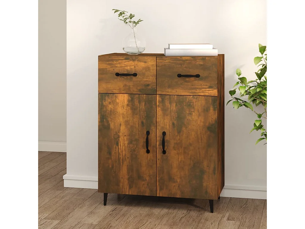 Buffet Chêne fumé 69,5x34x90 Bois d'ingénierie