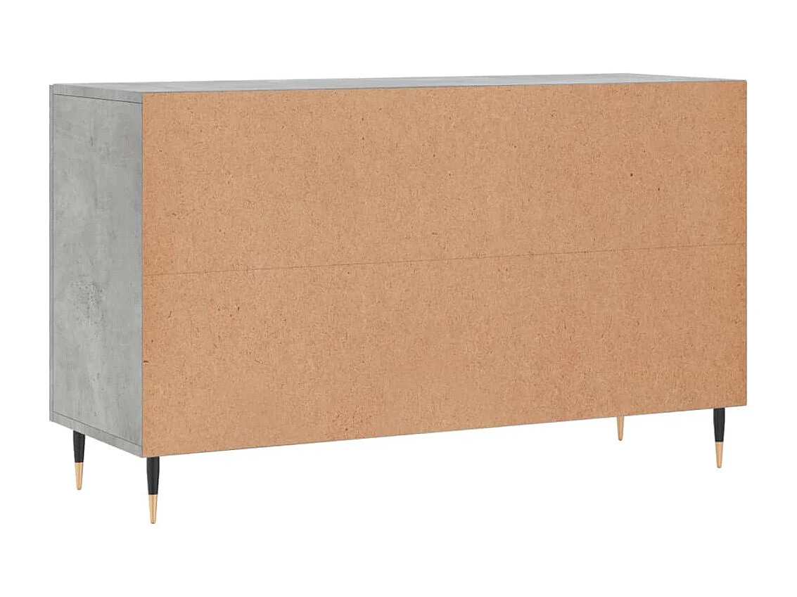 Buffet gris béton 100x36x60 bois d'ingénierie