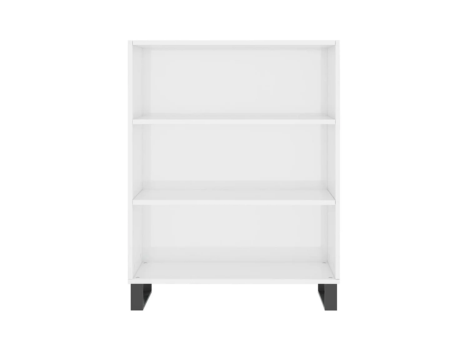 Armoire à étagères blanc brillant 69,5x32,5x90