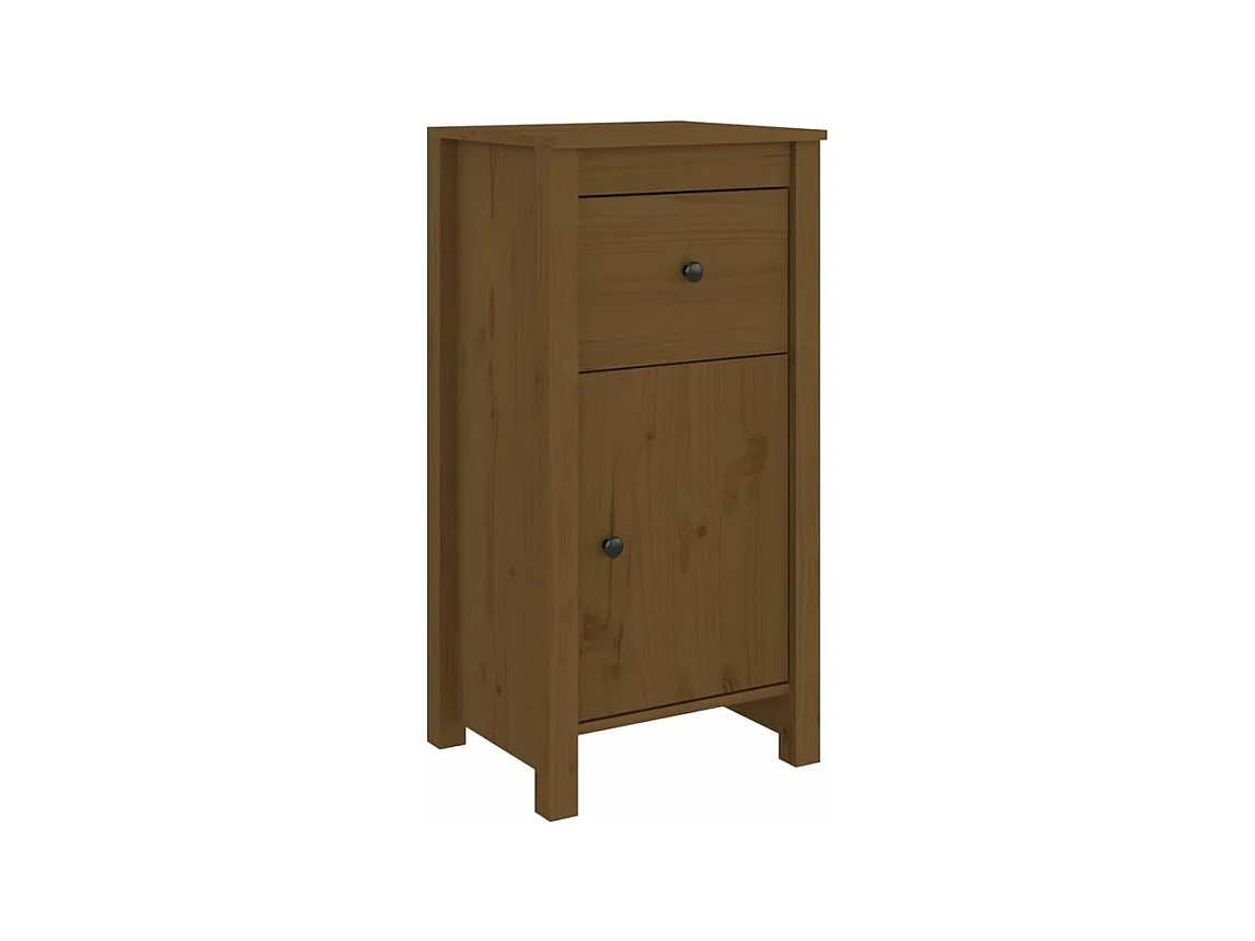 Buffet marron miel 40x35x80 bois massif de pin