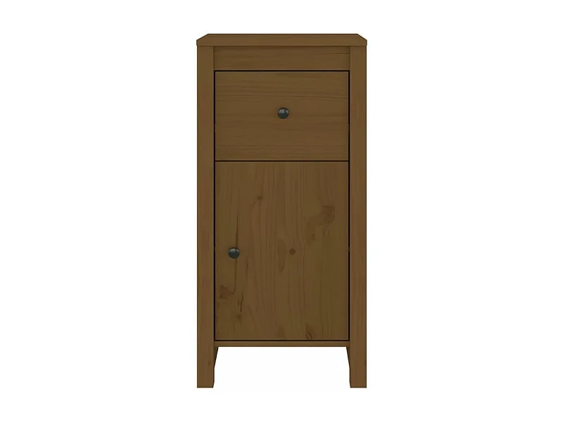 Buffet marron miel 40x35x80 bois massif de pin