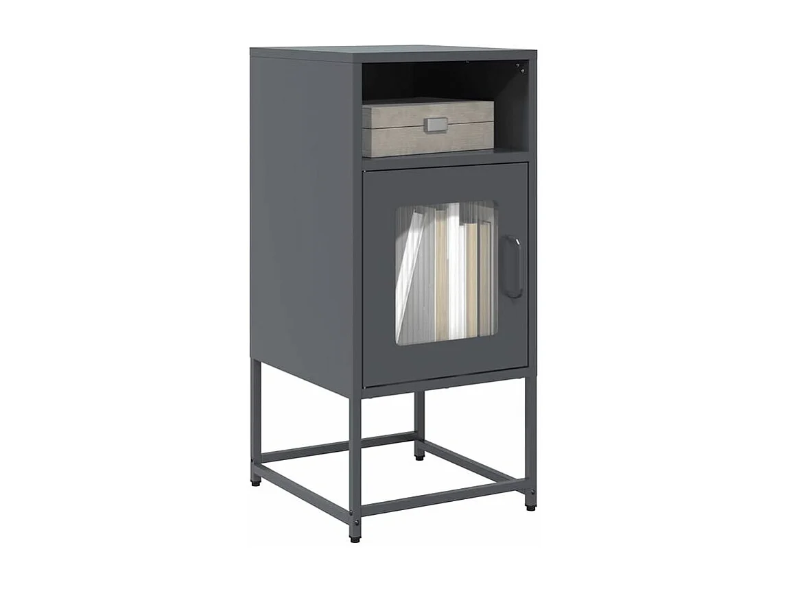 Table de chevet anthracite 36x39x78 acier laminé à froid