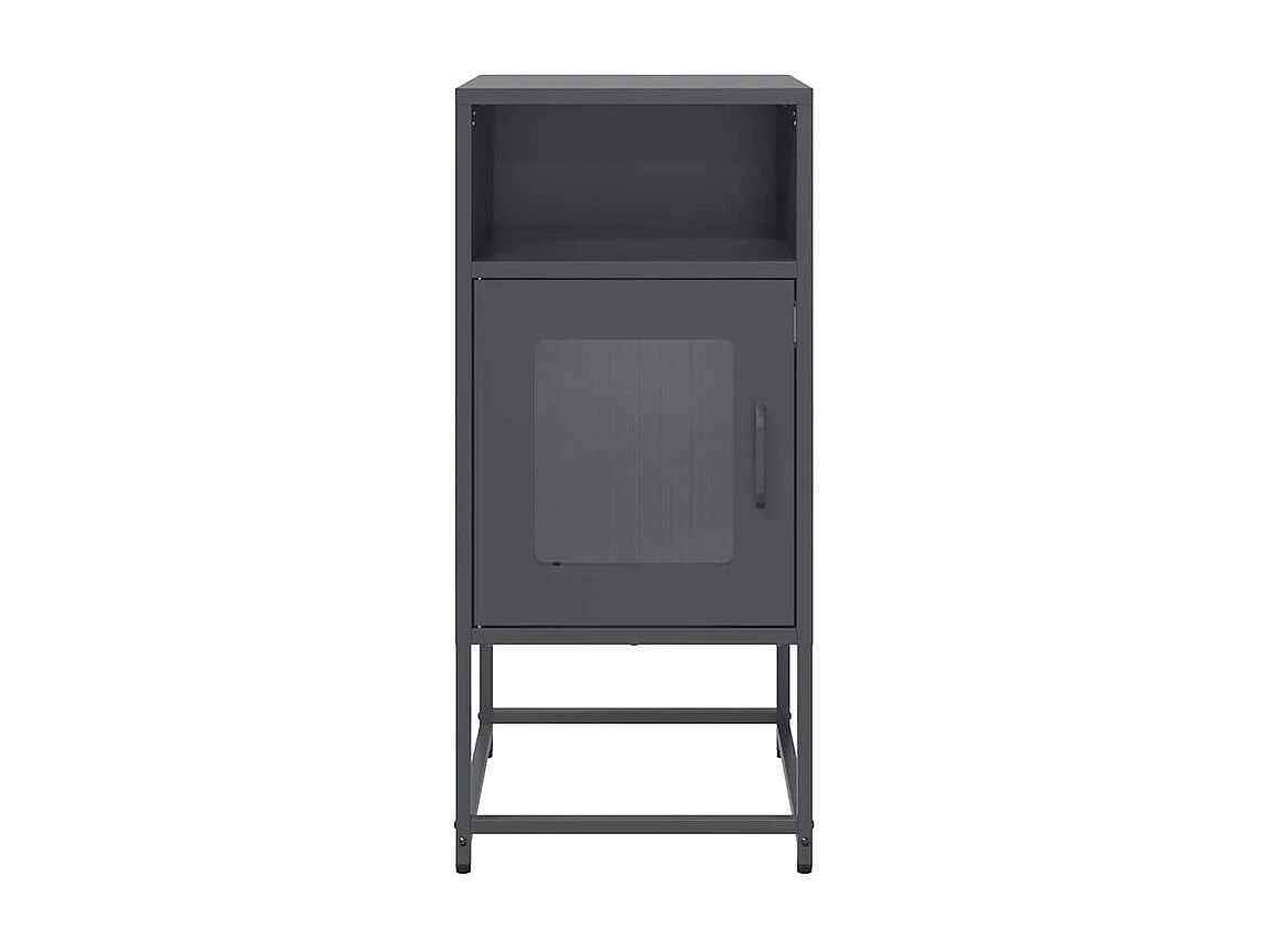 Table de chevet anthracite 36x39x78 acier laminé à froid