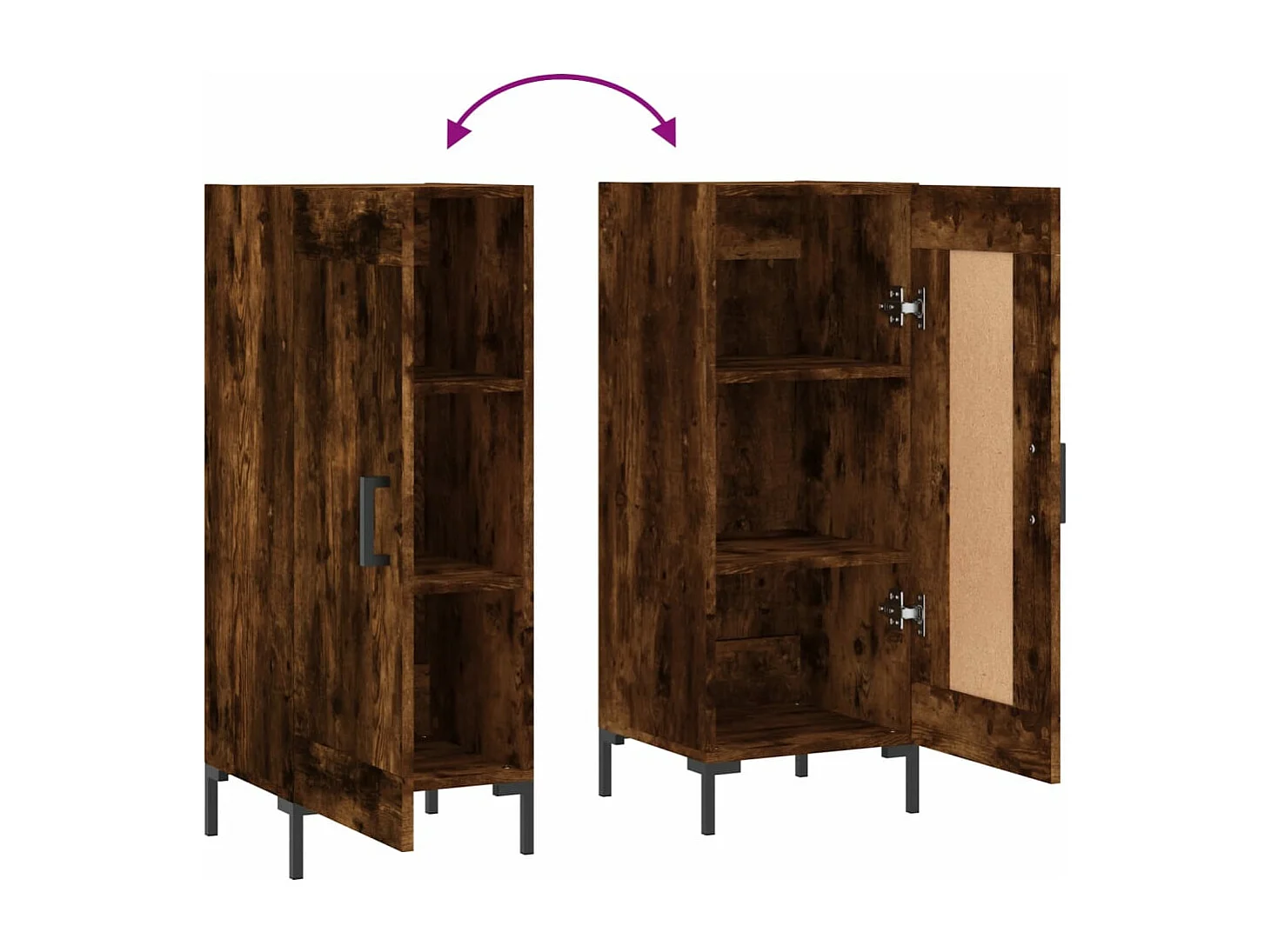 Buffet Chêne fumé 34,5x34x90 Bois d'ingénierie