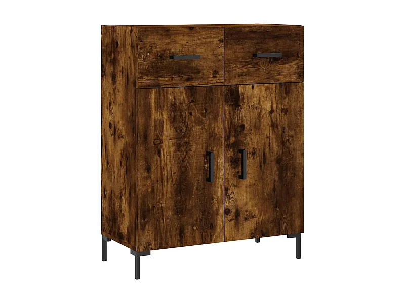 Buffet chêne fumé 69,5x34x90 bois d'ingénierie