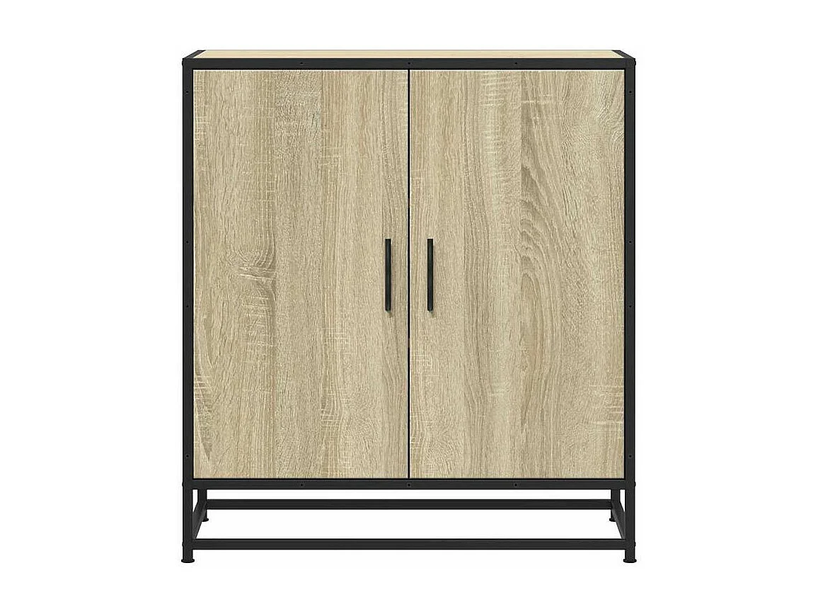 Buffet chêne sonoma 68x35x76 bois d'ingénierie et métal