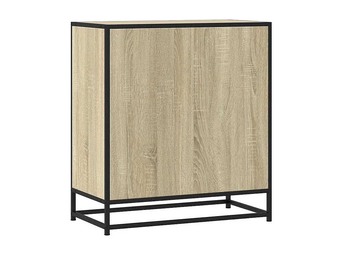 Buffet chêne sonoma 68x35x76 bois d'ingénierie et métal