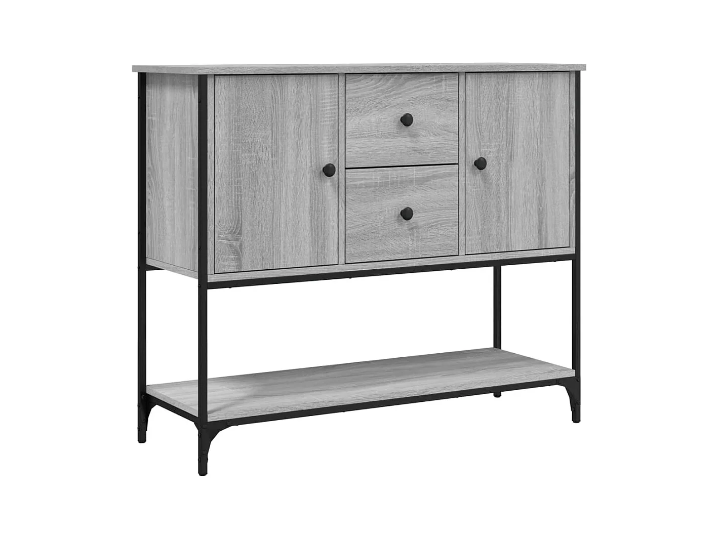 Buffet sonoma gris 100x36x85 bois d'ingénierie
