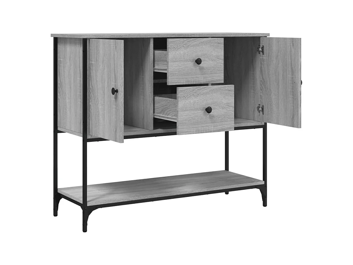 Buffet sonoma gris 100x36x85 bois d'ingénierie
