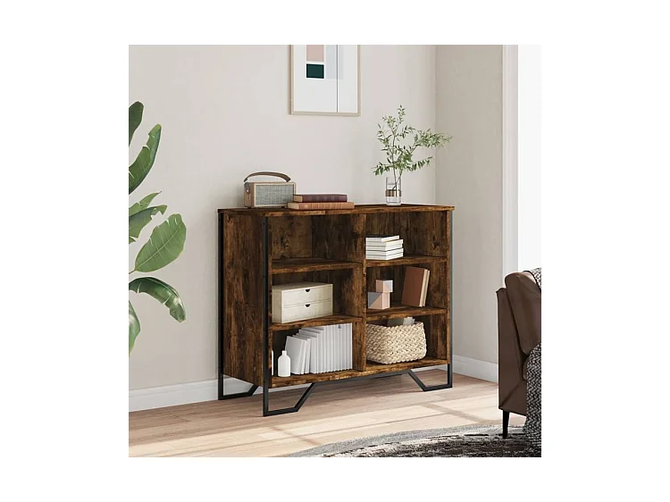 Buffet chêne fumé 91x35,5x74,5 bois d'ingénierie