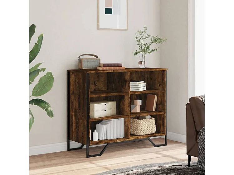 Buffet chêne fumé 91x35,5x74,5 bois d'ingénierie