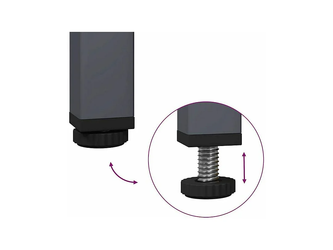 Buffet anthracite 35x39x73,5 acier laminé à froid