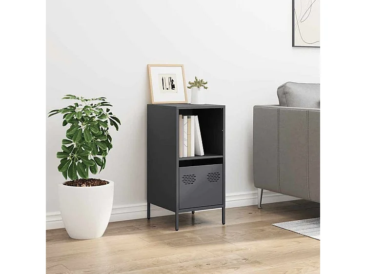 Buffet anthracite 35x39x73,5 acier laminé à froid