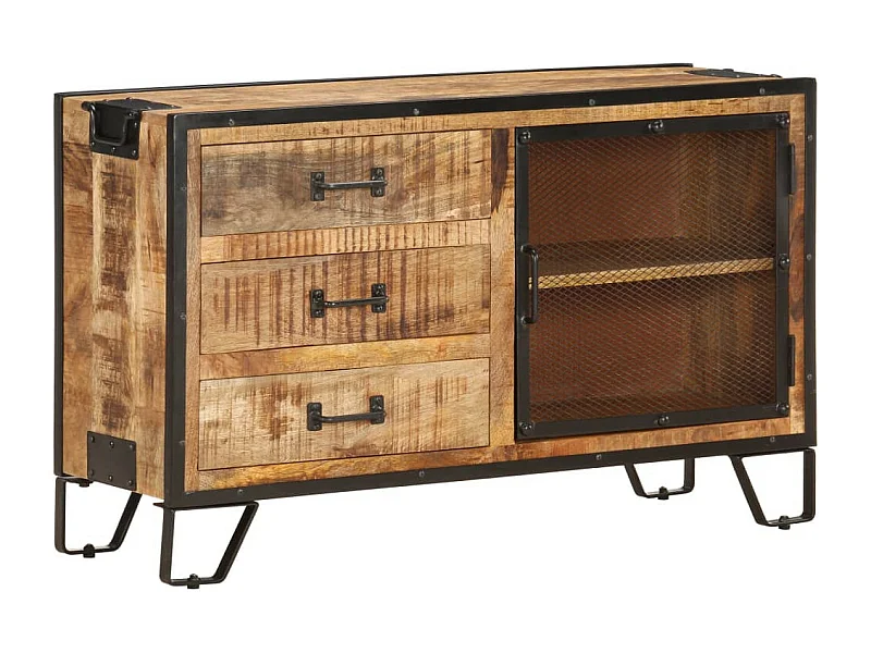 Buffet 100x31x60 Bois de manguier massif brut