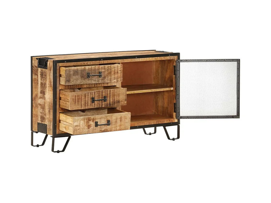 Buffet 100x31x60 Bois de manguier massif brut