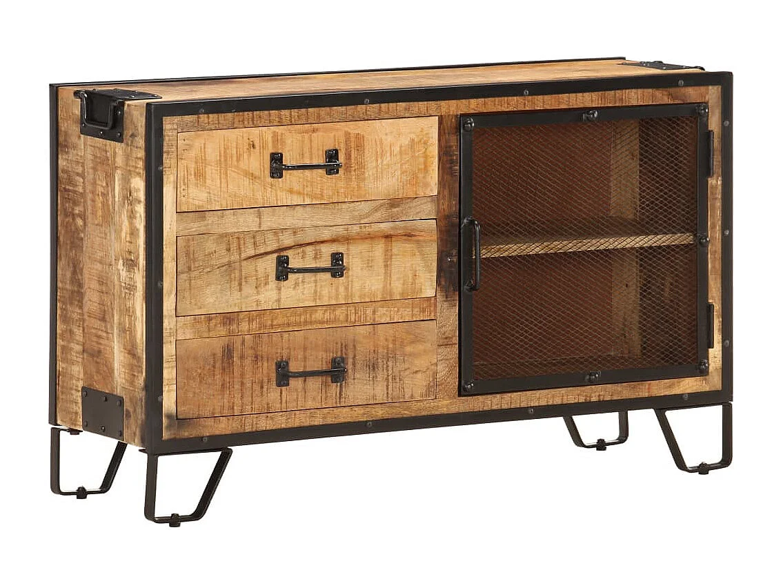 Buffet 100x31x60 Bois de manguier massif brut