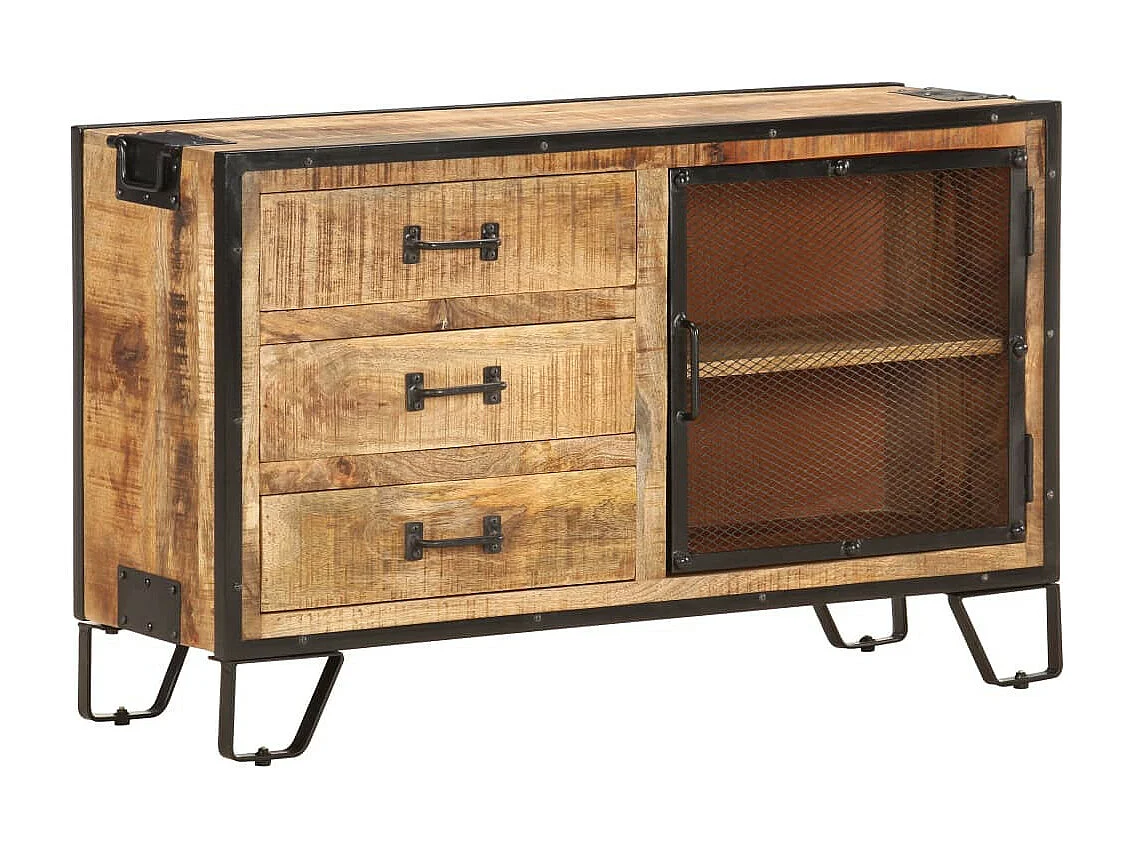 Buffet 100x31x60 Bois de manguier massif brut