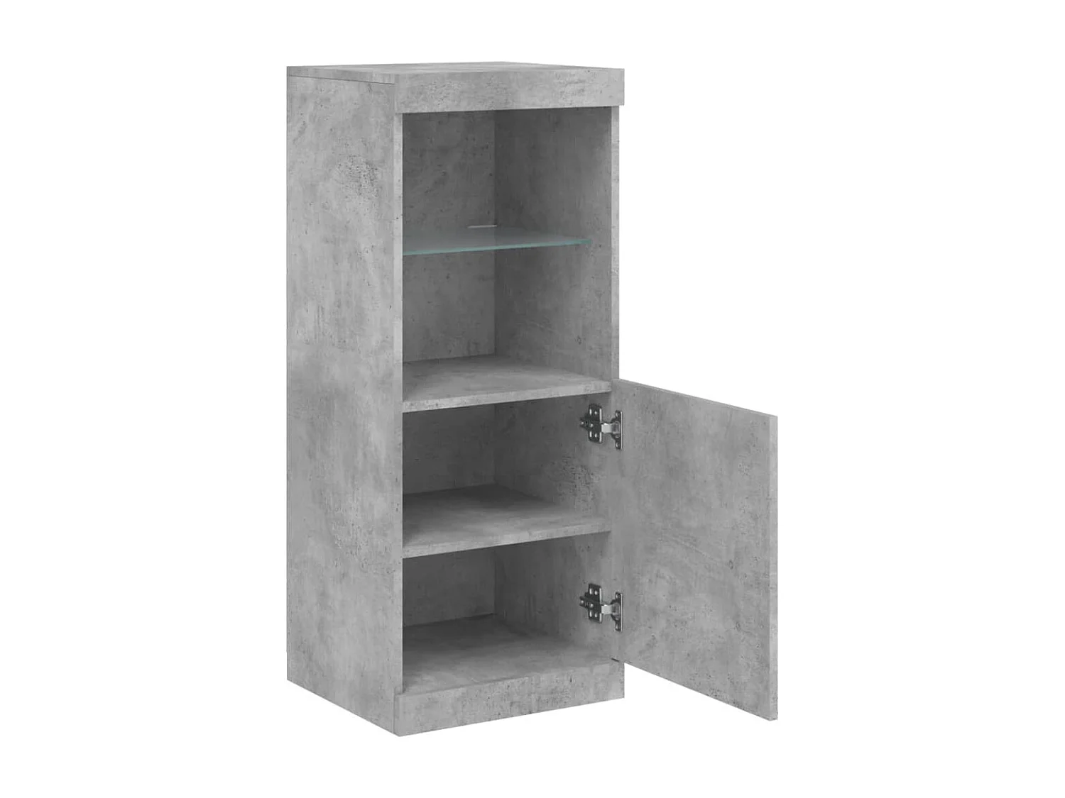 Buffet avec lumières LED gris béton 41x37x100