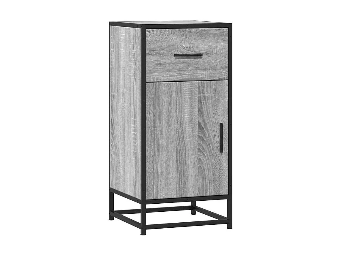 Buffet sonoma gris 35,5x35x76 bois d'ingénierie et métal