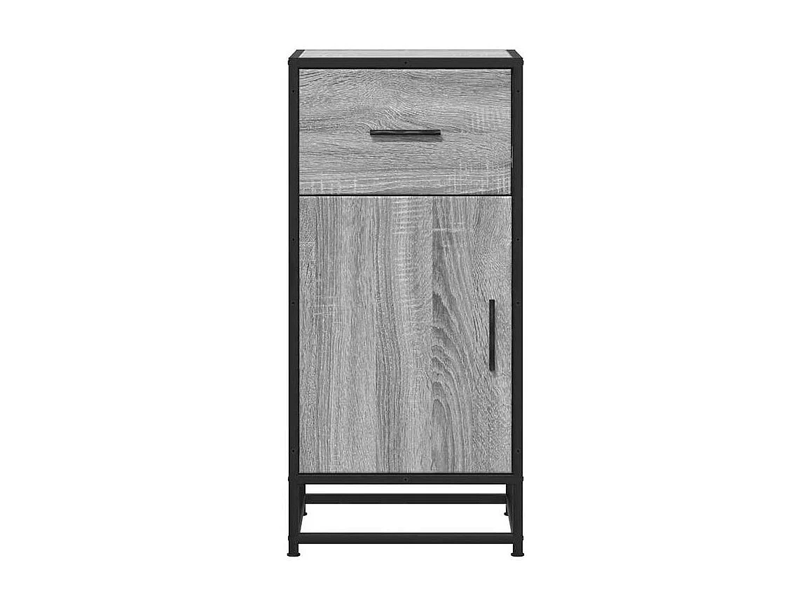 Buffet sonoma gris 35,5x35x76 bois d'ingénierie et métal