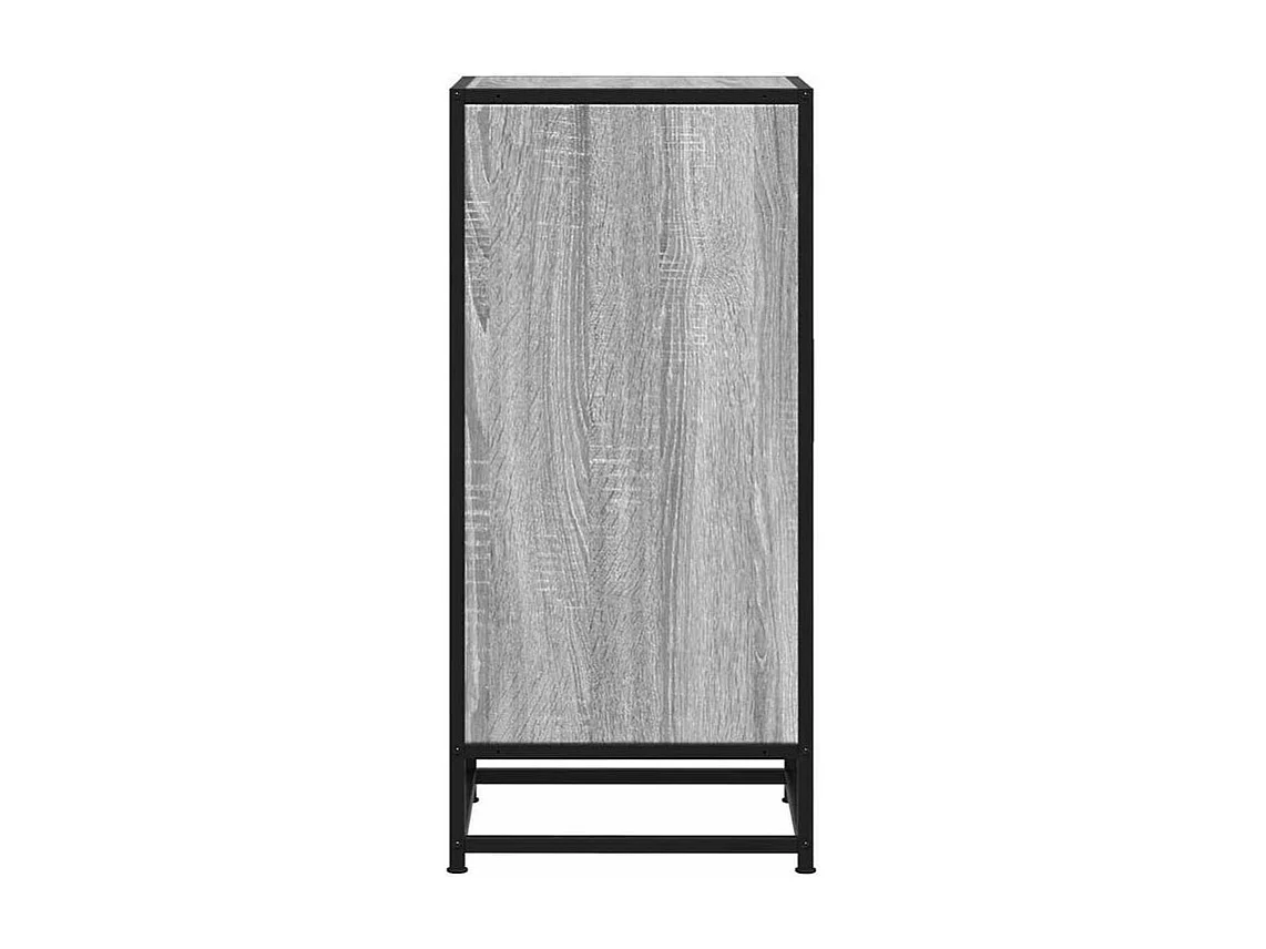 Buffet sonoma gris 35,5x35x76 bois d'ingénierie et métal