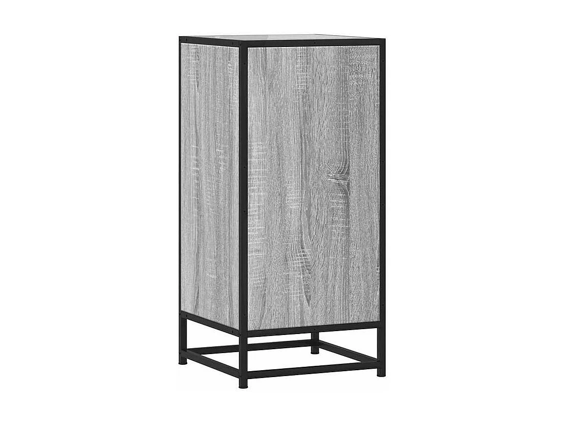 Buffet sonoma gris 35,5x35x76 bois d'ingénierie et métal