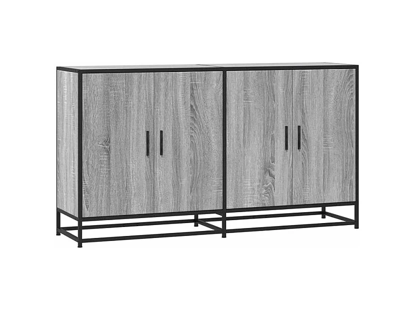 Buffet sonoma gris 134x35x76 bois d'ingénierie