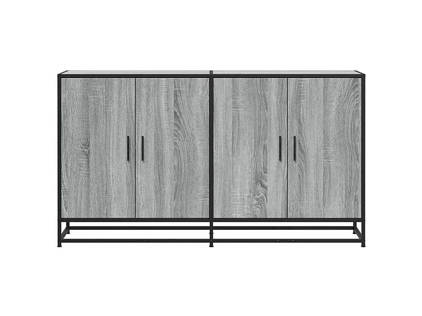 Buffet sonoma gris 134x35x76 bois d'ingénierie