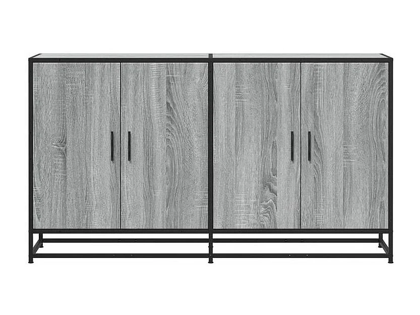 Buffet sonoma gris 134x35x76 bois d'ingénierie