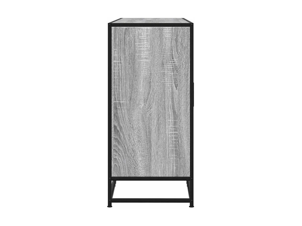 Buffet sonoma gris 134x35x76 bois d'ingénierie