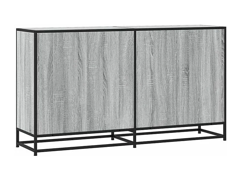 Buffet sonoma gris 134x35x76 bois d'ingénierie