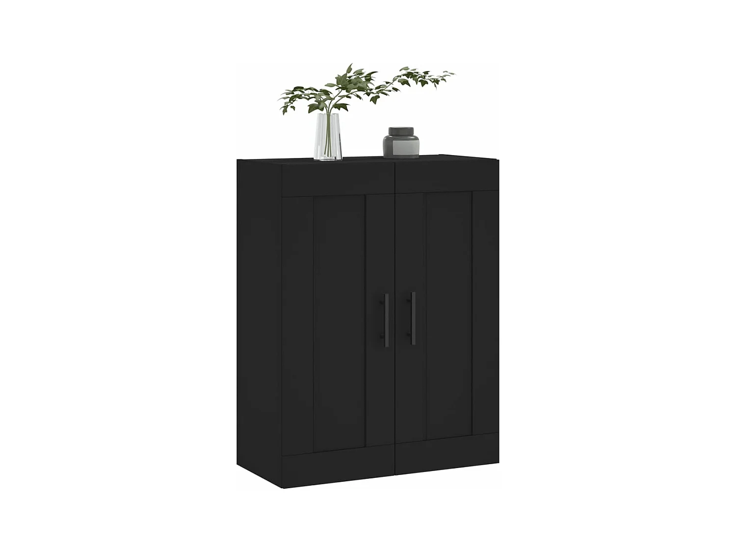 Armoire murale noir 69,5x34x90 bois d'ingénierie