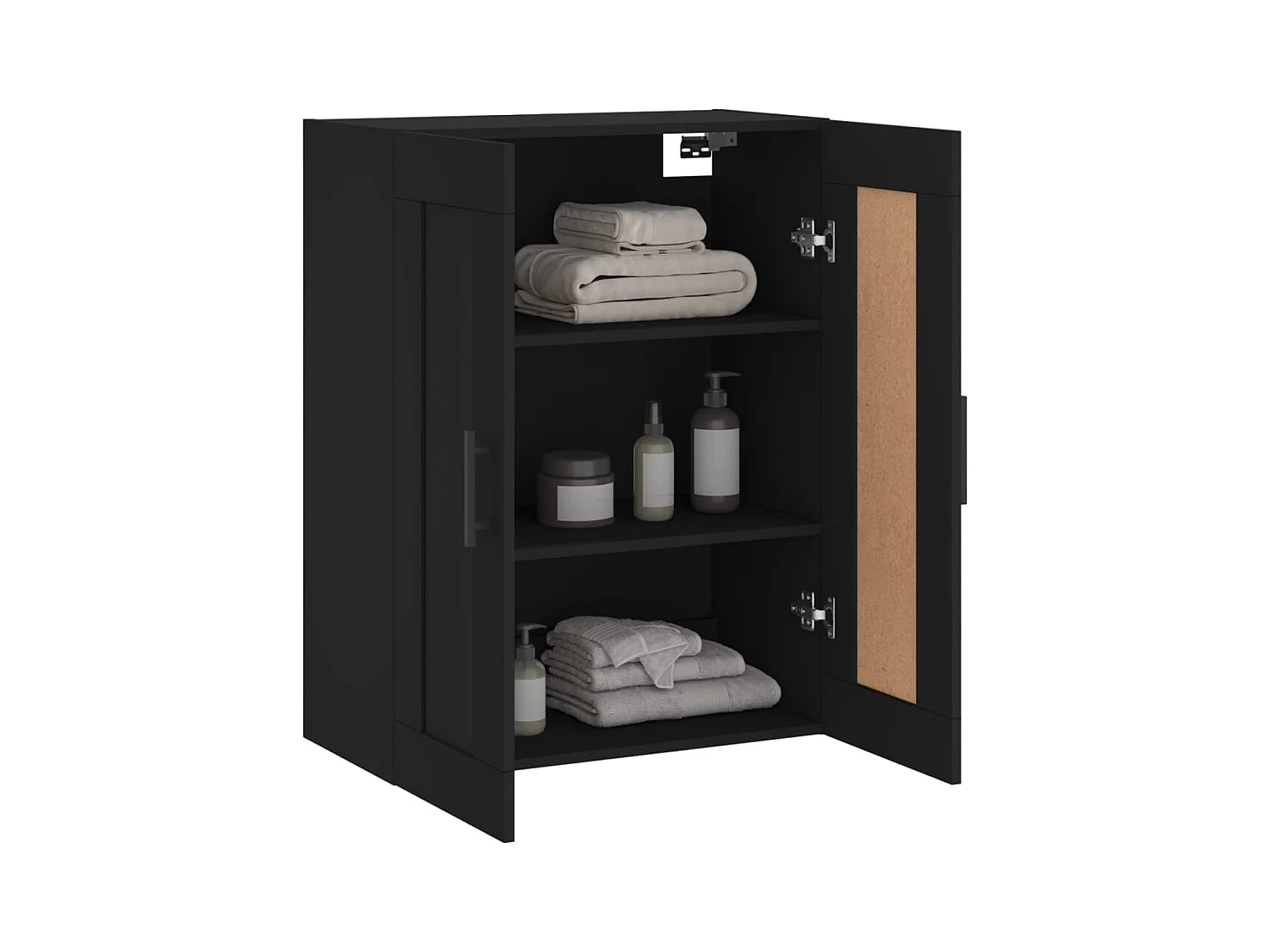 Armoire murale noir 69,5x34x90 bois d'ingénierie