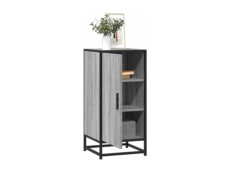 Buffet sonoma gris 35,5x35x76 bois d'ingénierie et métal