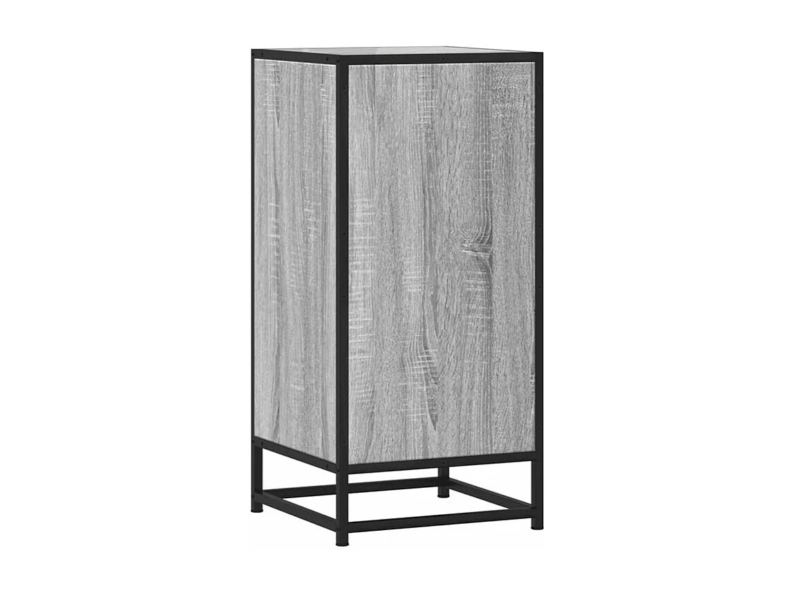 Buffet sonoma gris 35,5x35x76 bois d'ingénierie et métal