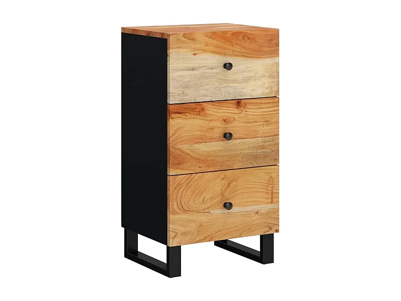Buffet avec 3 tiroirs 40x33,5x75 bois massif d'acacia